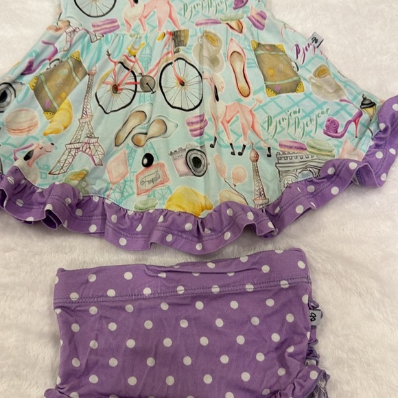 Birdie Bean Paris themed dress and bloomers 0-3 month. Perfect condition - Picture 4 of 5